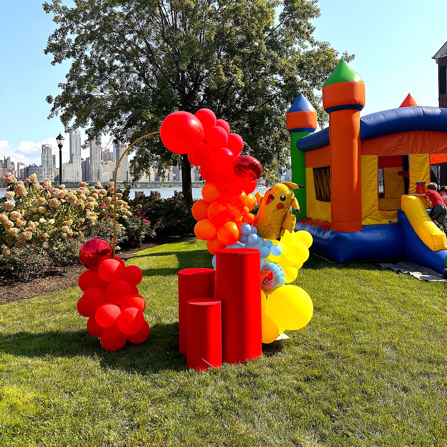 Colorful bounce castle · Pokémon celebration