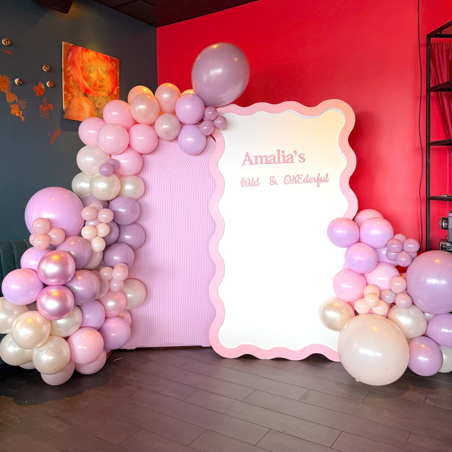 Amalia’s birthday · custom scalloped walls